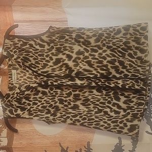 Calvin Klein cheetah print tank top blouse size xs